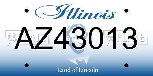 AZ43013 Illinois License Plate