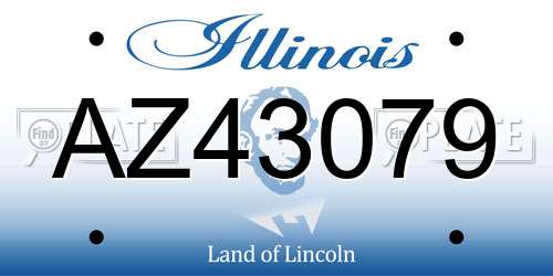 AZ43079 Illinois License Plate