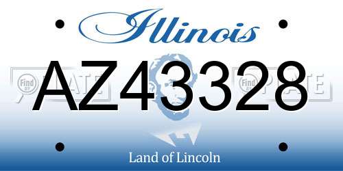 AZ43328 Illinois License Plate
