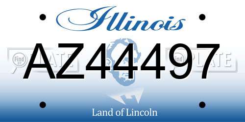 AZ44497 Illinois License Plate