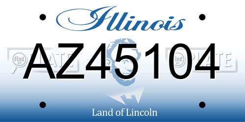 AZ45104 Illinois License Plate