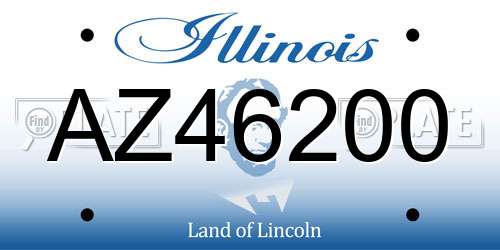 AZ46200 Illinois License Plate