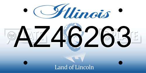 AZ46263 Illinois License Plate
