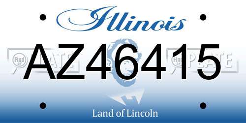 AZ46415 Illinois License Plate
