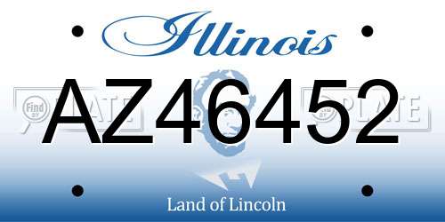 AZ46452 Illinois License Plate