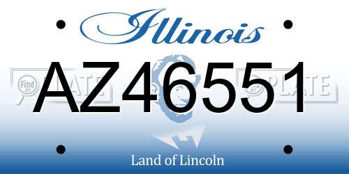 AZ46551 Illinois License Plate