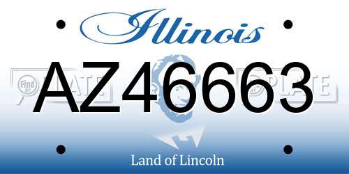AZ46663 Illinois License Plate