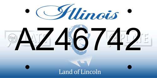 AZ46742 Illinois License Plate