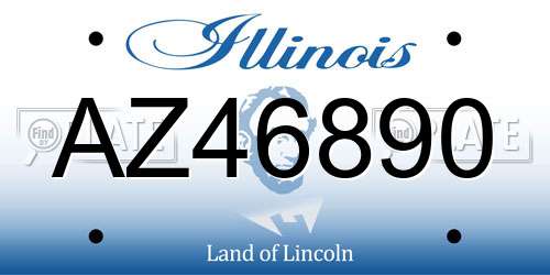 AZ46890 Illinois License Plate