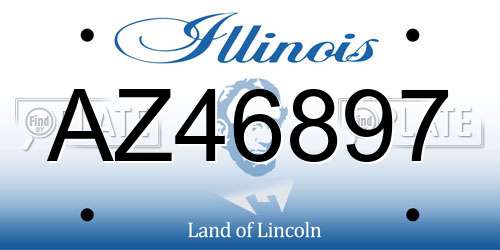 AZ46897 Illinois License Plate