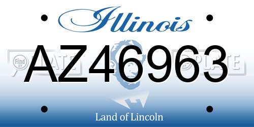 AZ46963 Illinois License Plate