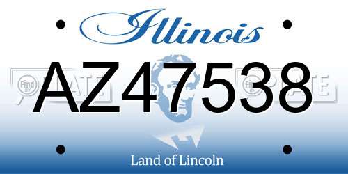 AZ47538 Illinois License Plate