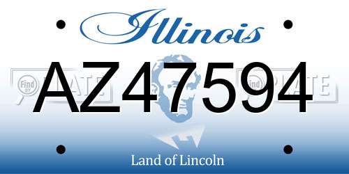 AZ47594 Illinois License Plate