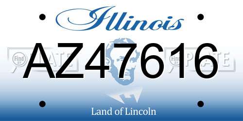 AZ47616 Illinois License Plate