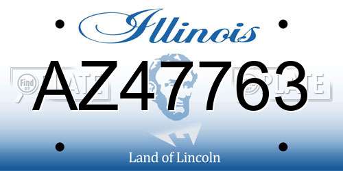 AZ47763 Illinois License Plate