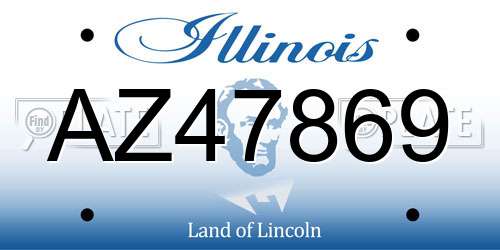 AZ47869 Illinois License Plate