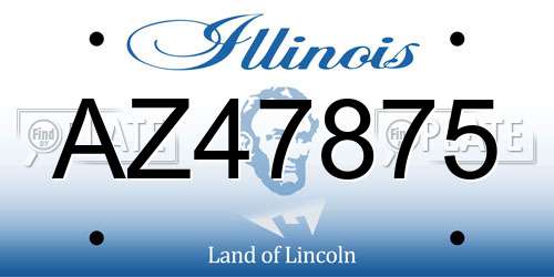 AZ47875 Illinois License Plate