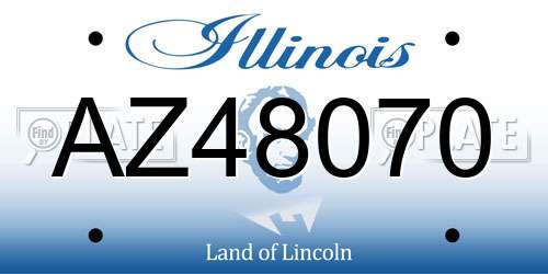 AZ48070 Illinois License Plate