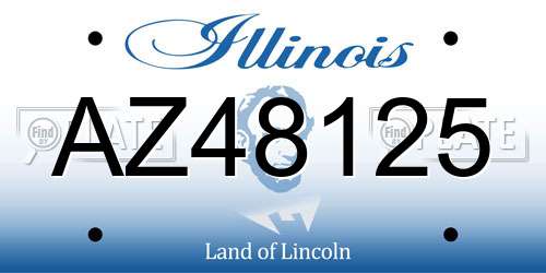 AZ48125 Illinois License Plate