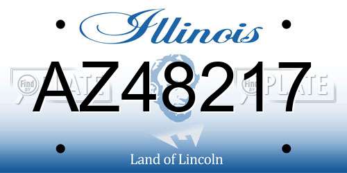 AZ48217 Illinois License Plate