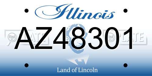 AZ48301 Illinois License Plate