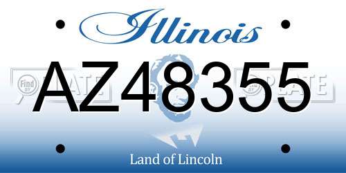 AZ48355 Illinois License Plate