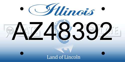 AZ48392 Illinois License Plate