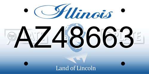 AZ48663 Illinois License Plate