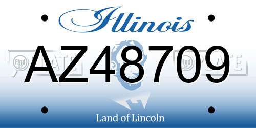 AZ48709 Illinois License Plate