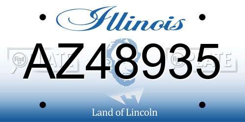 AZ48935 Illinois License Plate