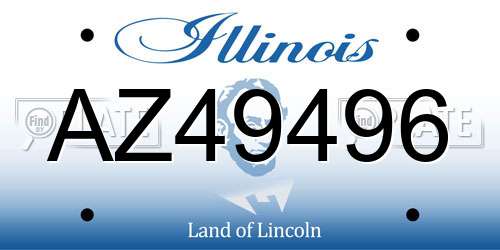 AZ49496 Illinois License Plate