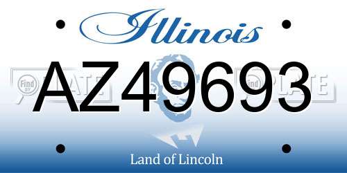 AZ49693 Illinois License Plate