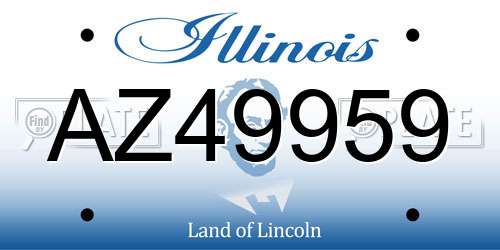 AZ49959 Illinois License Plate