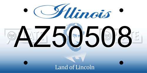 AZ50508 Illinois License Plate