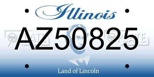 AZ50825 Illinois License Plate