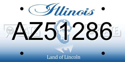 AZ51286 Illinois License Plate