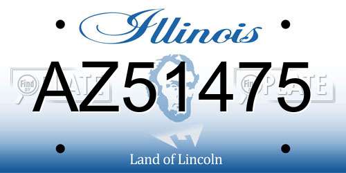 AZ51475 Illinois License Plate