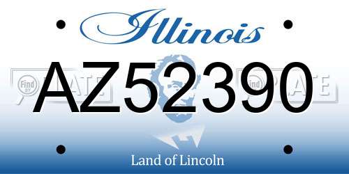 AZ52390 Illinois License Plate