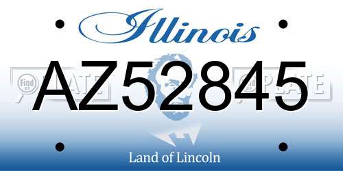 AZ52845 Illinois License Plate