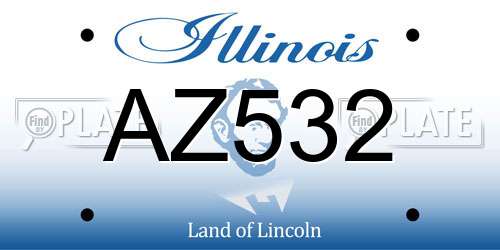 AZ532 Illinois License Plate