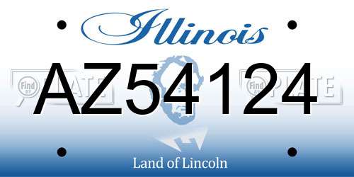 AZ54124 Illinois License Plate