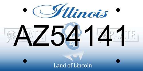 AZ54141 Illinois License Plate