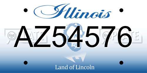 AZ54576 Illinois License Plate
