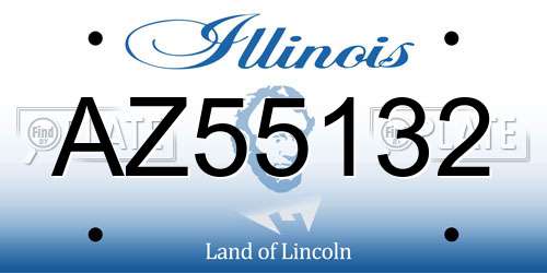 AZ55132 Illinois License Plate