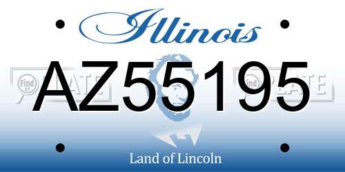 AZ55195 Illinois License Plate