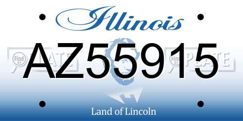 AZ55915 Illinois License Plate