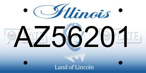 AZ56201 Illinois License Plate