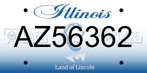 AZ56362 Illinois License Plate