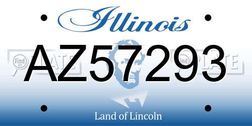 AZ57293 Illinois License Plate