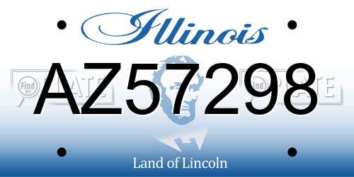 AZ57298 Illinois License Plate